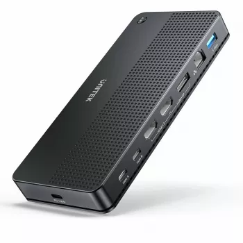 UNITEK D1103A01 USB4 dokų stotelė juoda, 100W Power Delivery