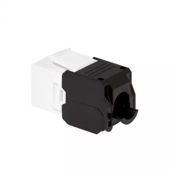 LogiLink NK4066 Keystone modulis, plokščias, juodas/baltas, RJ45