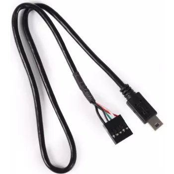 Alphacool 18171 Mini-USB į pagrindinę plokštę 5 kontaktų laidas 0,4 m juodas