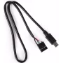 Alphacool 18171 Mini-USB į pagrindinę plokštę 5 kontaktų laidas 0,4 m juodas