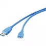USB kabelis Renkforce 1421511 – USB A tipas (vyriškas) į Micro-USB B tipą (3.0), 30 cm