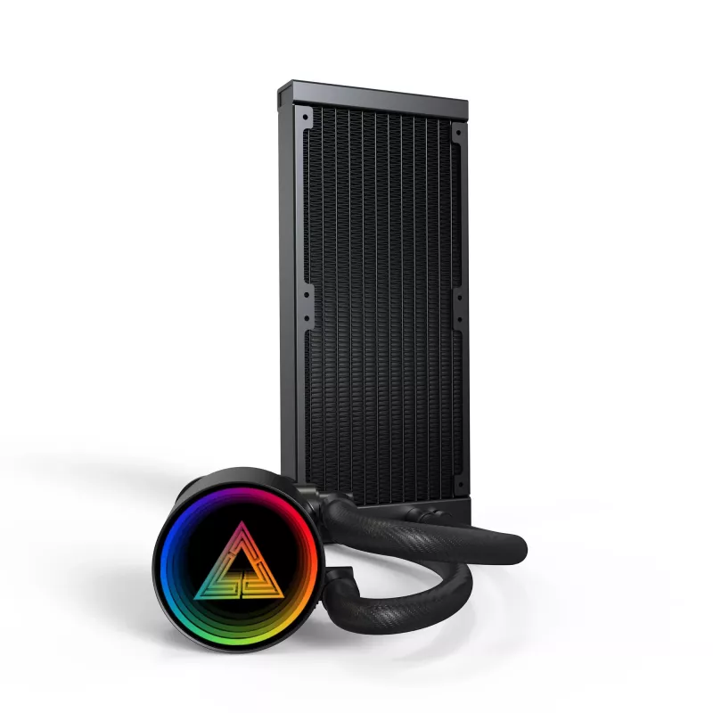 Montech LIGHTFLOW 240 ARGB (B) procesoriaus aušintuvas, 240 mm, skystinis, ARGB