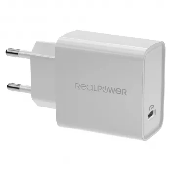 Belaidis įkroviklis RealPower PC-MagSet Universal White