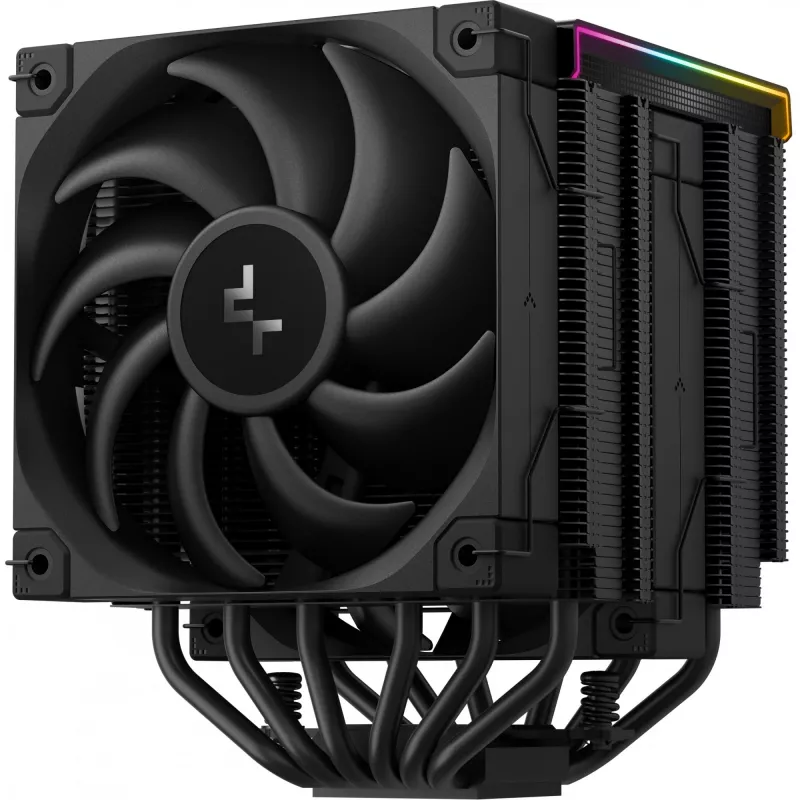 Oro aušintuvas DeepCool AK620 Digital PRO — 120 mm ventiliatorius, 1750 RPM, 25 dB, 12 V, tinka LGA1700/AM5, juodas