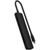Satechi 7-in-1 USB-C Slim Multiport Adapter Ethernet (USB-C PD, 2x USB-A, HDMI 4K, Ethernet, kortelių skaitytuvas micro/SD) (Juoda)