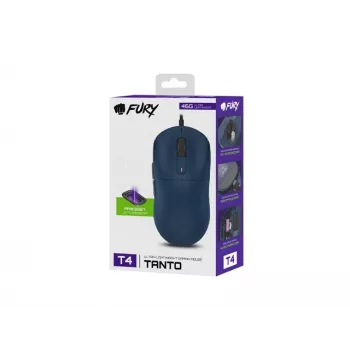 FURY TANTO T4 žaidimų pelė 12000 DPI RGB tamsiai mėlyna programuojama