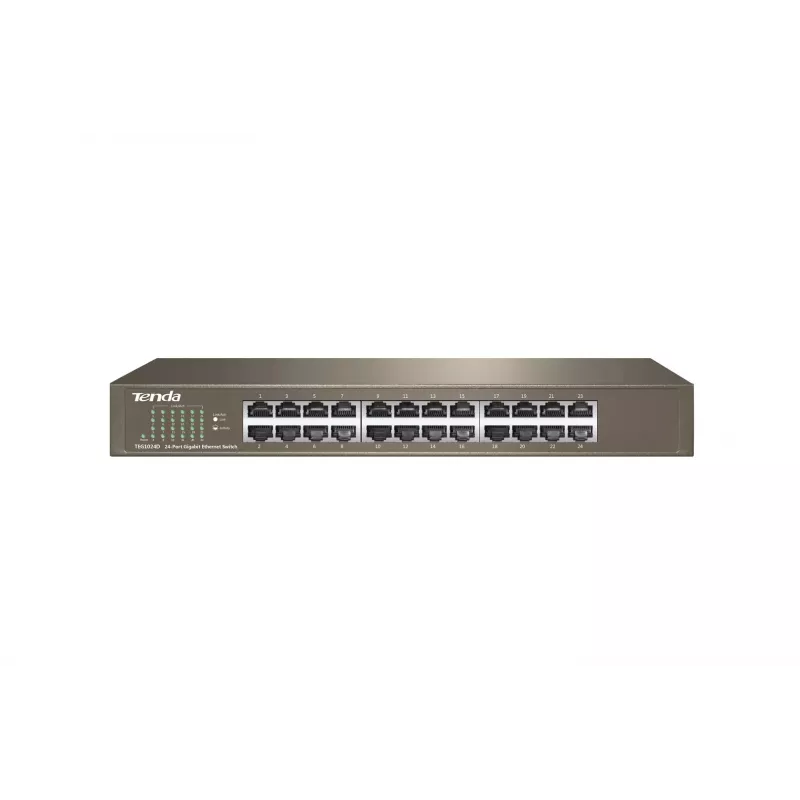 Nevaldomas jungiklis TENDA TEG1024D 24 prievadų Gigabit Ethernet, 48 Gbps, 8000 MAC lentelė, mėlynas