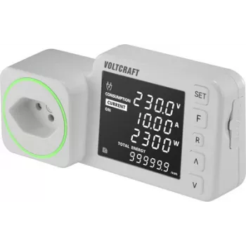 Voltcraft SEM5000 CH Dual energijos sąnaudų matuoklis su sąnaudų prognoze, aliarmo funkcija ir tarifo nustatymu (VC-16107435)