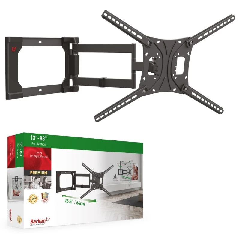 TV laikiklis Barkan Mounting Systems 4400, 50 kg, 2,03 m, juodas