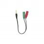 Garso kabelis SBOX 35M-2X35F 0,2 m 3,5 mm 2 x 3,5 mm juodas