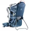 Nešiojama kuprinė vaikui DEUTER Kid Comfort Active mėlyna, poliamidas, iki 22 kg, saulės stogelis, pėdų atrama, VariQuick, Lite Air