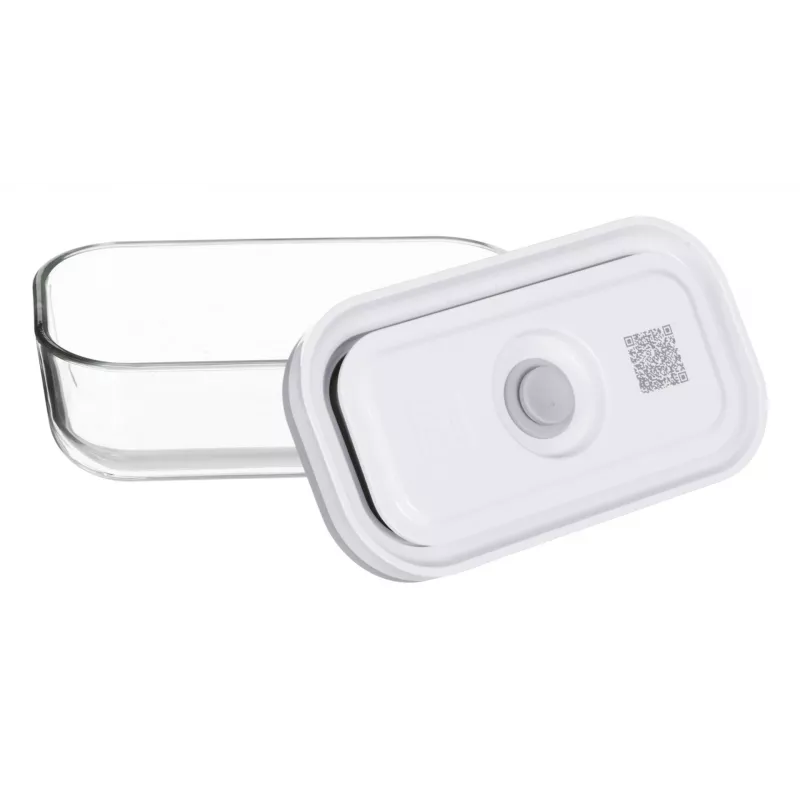 ZWILLING Fresh & Save 36803-003-0 stiklinių vakuuminių konteinerių rinkinys, stačiakampiai, 3 vnt. (S/M/L, 0,35/0,75/1,6 L), borosilikatinis stiklas, tinka mikrobangėje, orkaitėje ir indaplovėje, pilka/skaidru