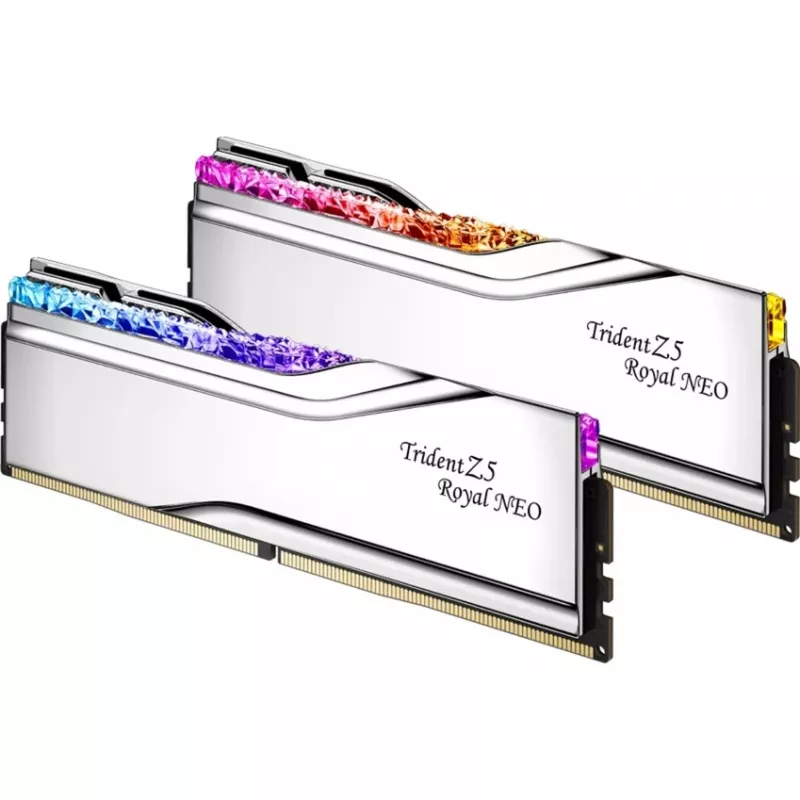 G.Skill Trident Z5 Royal NEO RGB EXPO 32GB (2x16GB) DDR5 PC5-48000C28 6000MHz - Sidabrinis