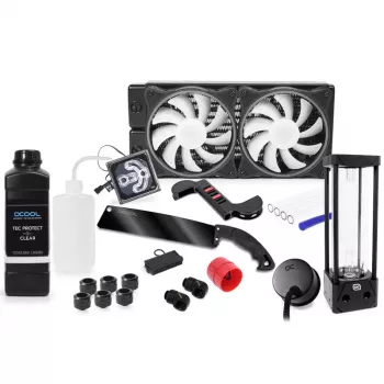 Vandens blokas Alphacool 11992 - Acetal - Akrilas - Aliuminis - Žalvaris - Varis - Nikelis - Nerūdijantis plienas - Juoda - Skaidri - 1/4 colio - 60 °C - 0,8 bar