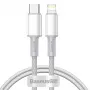 Baseus CATLGD-02 Lightning laidas 1 m Baltas