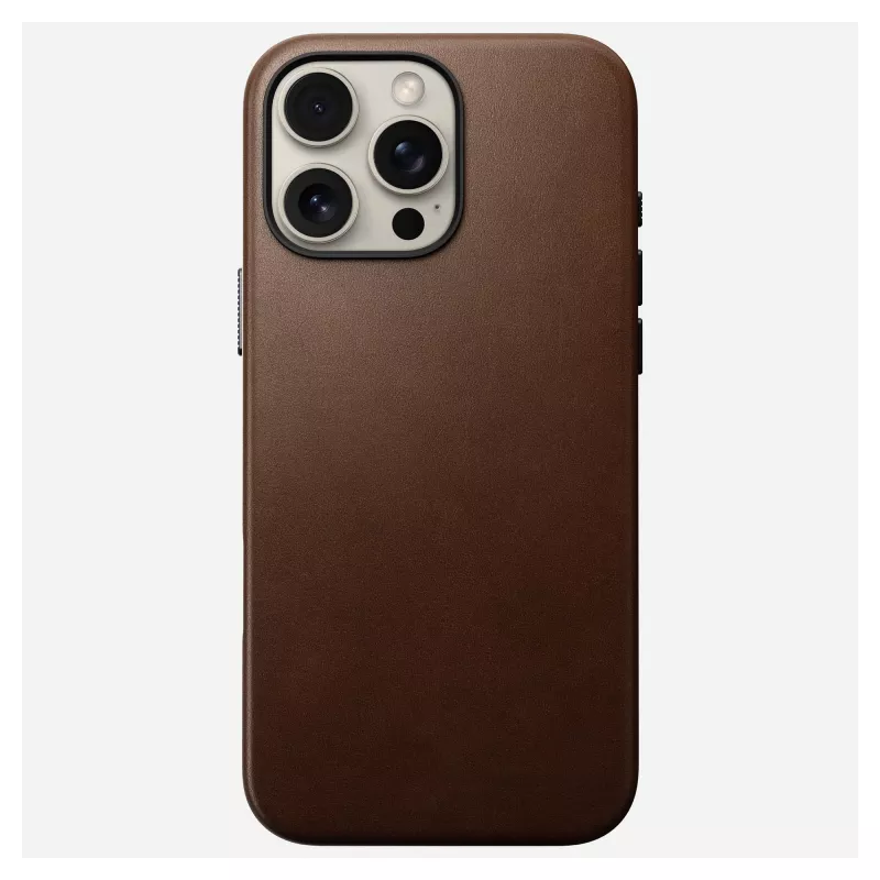 Korpusas iPhone 16 Pro Max Nomad NM01389385, 17,5 cm (6,9 inch), ruda, aliuminis/PC/mikropluoštas/oda
