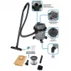 Belaidis šlapio ir sauso siurblys GRAPHITE Vacuum Graphite 58GE133, 12 l, 18 V