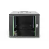 DIGITUS Professional Unique DN-19 09U-6/6-SW - Tinklo spinta - montuojama ant sienos - Juoda, RAL 9005 - 9U - 48,3 cm (19 inch)