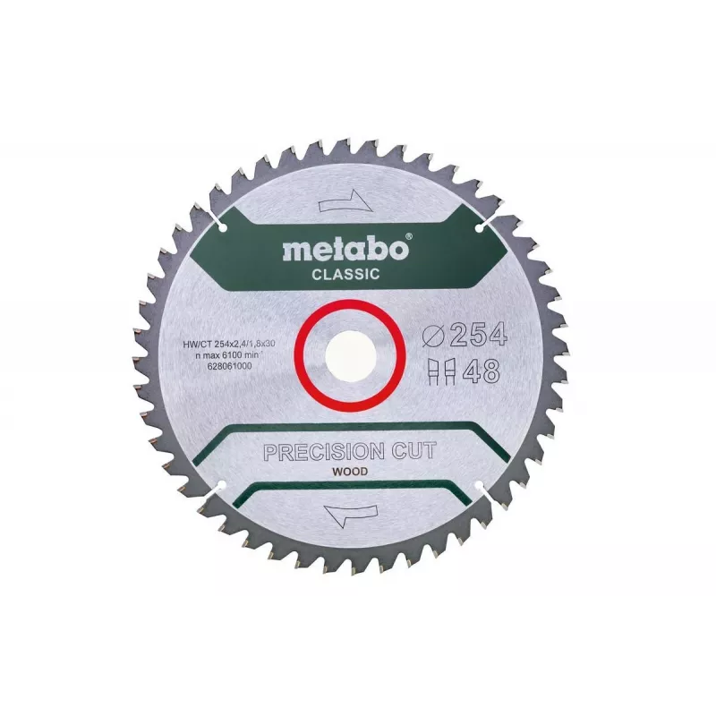 Metabo 628061000 pjūklo diskas medžiui 254 mm 48 dantys