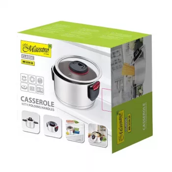 Puodas Maestro MR-3530-20 su sulankstomomis rankenomis 3,2 l