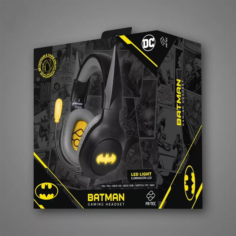 Ausinės FR-TEC Gaming Headset Batman su nuimamomis ausytėmis