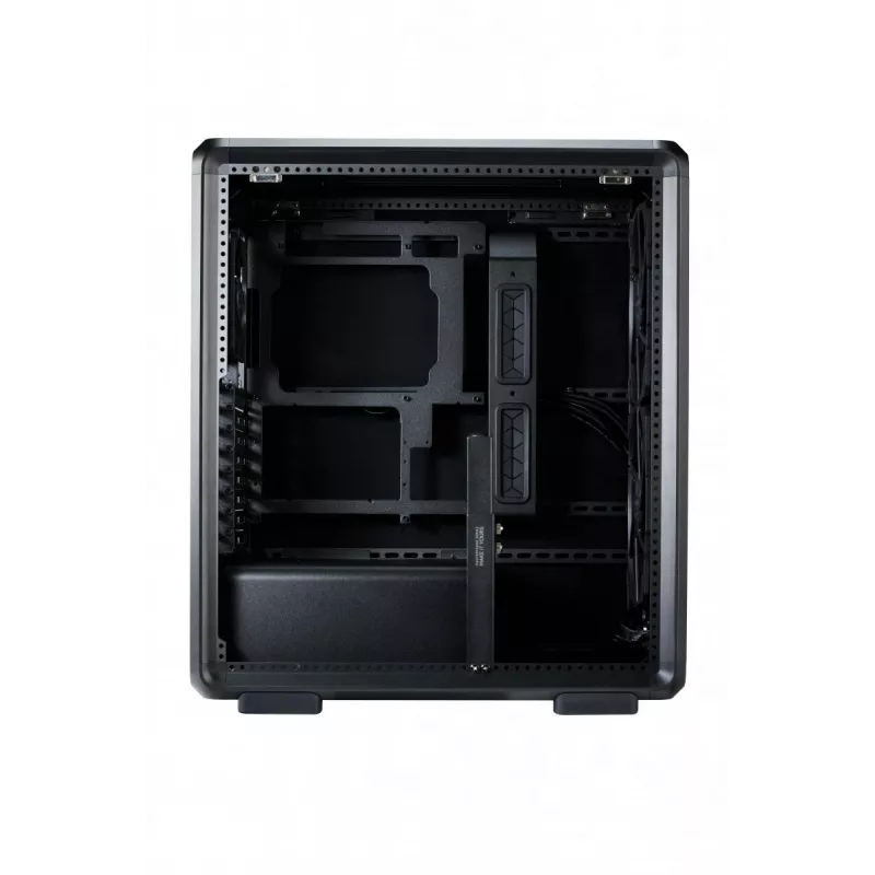 PC Midi Tower Cooler Master MasterFrame 500 Mesh — Juodas su permatomu šonu, palaiko ATX/EATX, 2x200mm priekyje, 1x120mm gale