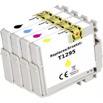 Renkforce rašalo rinkinys, suderinamas su Epson T1295 (C13T129540) juoda, žydra, purpurinė, geltona RF-I-T1291-4BKCMY4PK RF-5718864