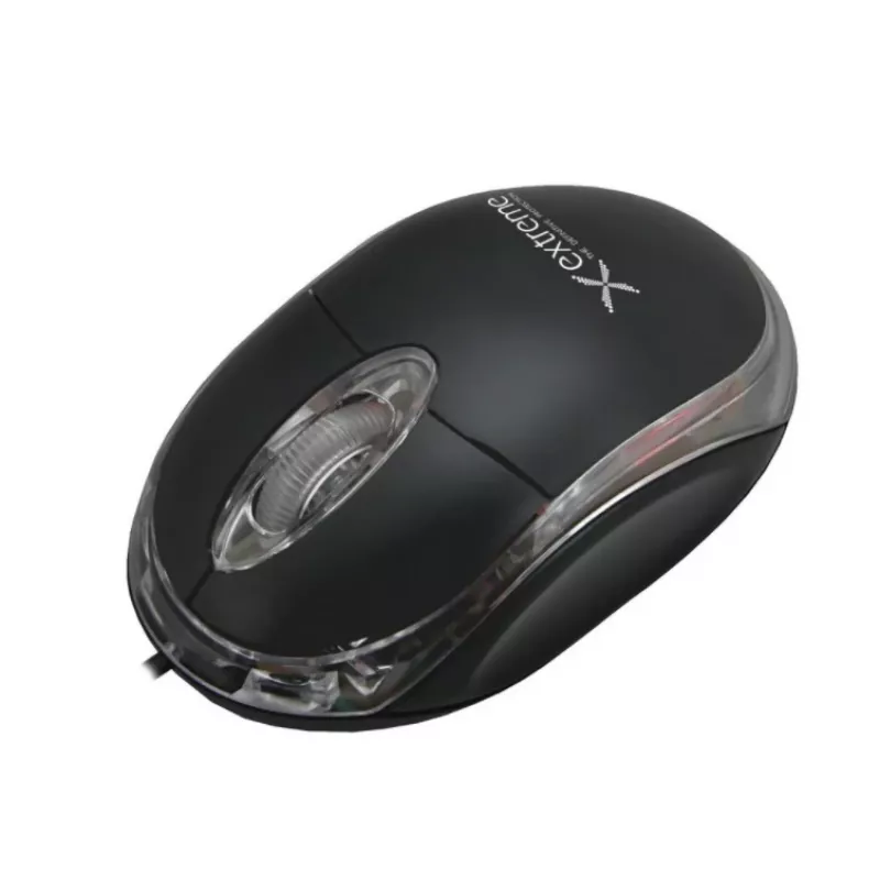 Laidinė optinė ambidekstrinė pelė EXTREME XM102K — 1000 DPI, USB Type-A, 1,2 m laidas, 3 mygtukai