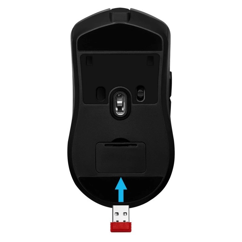 Belaidė žaidimų pelė DEFENDER Demon GM-534 RF, ambidekstrinė, 3200 DPI, 5 mygtukai, 2.4 GHz USB-A nano imtuvas
