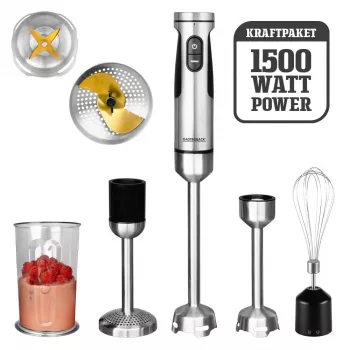 Panardintuvas Gastroback Powermix Stabmixer Professional 1500 W Nerūdijantis plienas