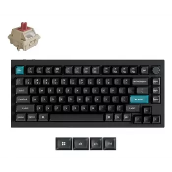 Mechaninė klaviatūra Keychron Q1 Ultra 8K – 75% išdėstymas, USB + RF belaidis + Bluetooth, RGB, juoda
