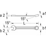 Kombinuotas raktas Gedore 6091100, gylis 110 mm, aukštis 60 mm, svoris 344 g