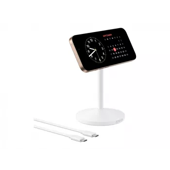 Anker MagGo belaidis įkroviklis stovas White USB belaidis greitasis įkrovimas patalpoms
