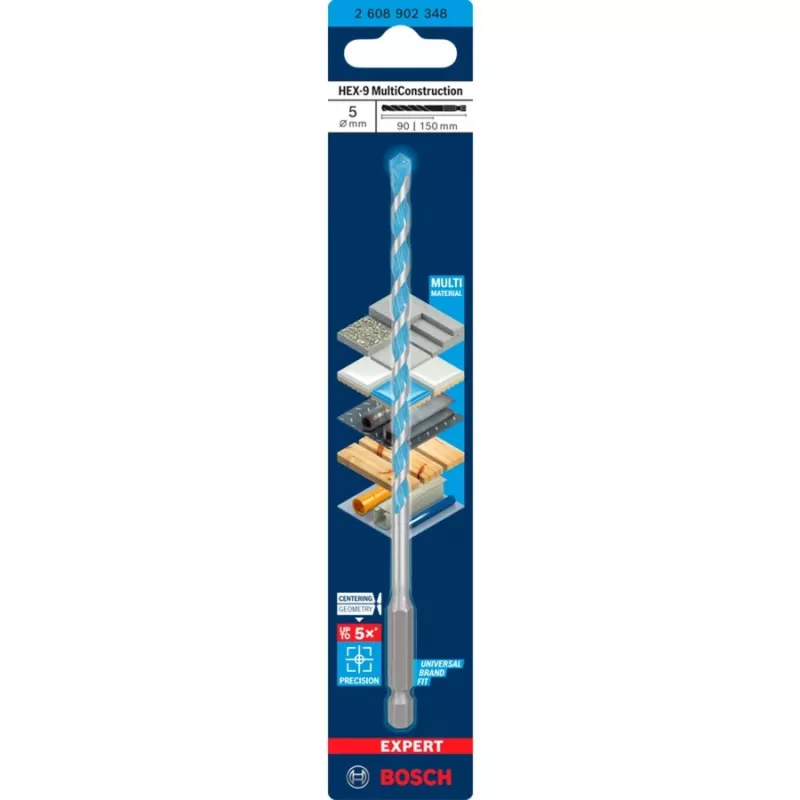 Gręžtuvas betonui Expert HEX-9 Multi Construction Ø 5 mm 1 vnt (2608902348)