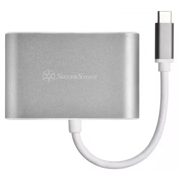 Išorinis vaizdo adapteris SILVERSTONE EP16 USB-C 3.1 su HDMI ir VGA išvestimis