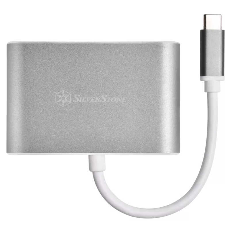 Išorinis vaizdo adapteris SILVERSTONE EP16 USB-C 3.1 su HDMI ir VGA išvestimis