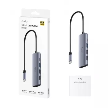 CUDY UH405 5-IN-1 USB-C HUB su HDMI 4K