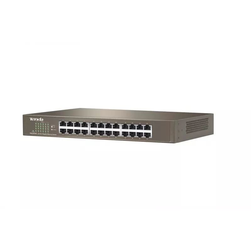 Nevaldomas jungiklis TENDA TEG1024D 24 prievadų Gigabit Ethernet, 48 Gbps, 8000 MAC lentelė, mėlynas