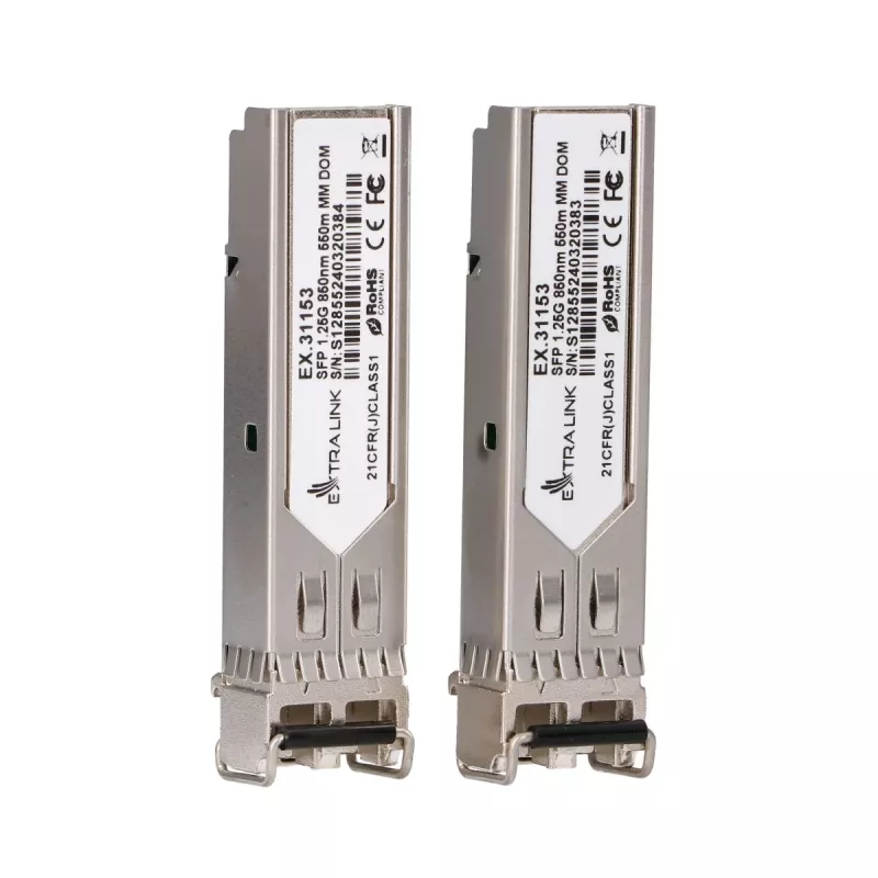 SFP modulis Extralink 1.25Gbps LC/UPC 850nm 550m daugiamodis (2 vnt.)