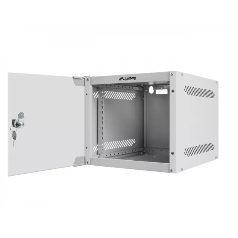 Sieninis tinklo stovas LANBERG WF10-2304-10S 4U, 280×310×247 mm, 20 kg talpa, pilka