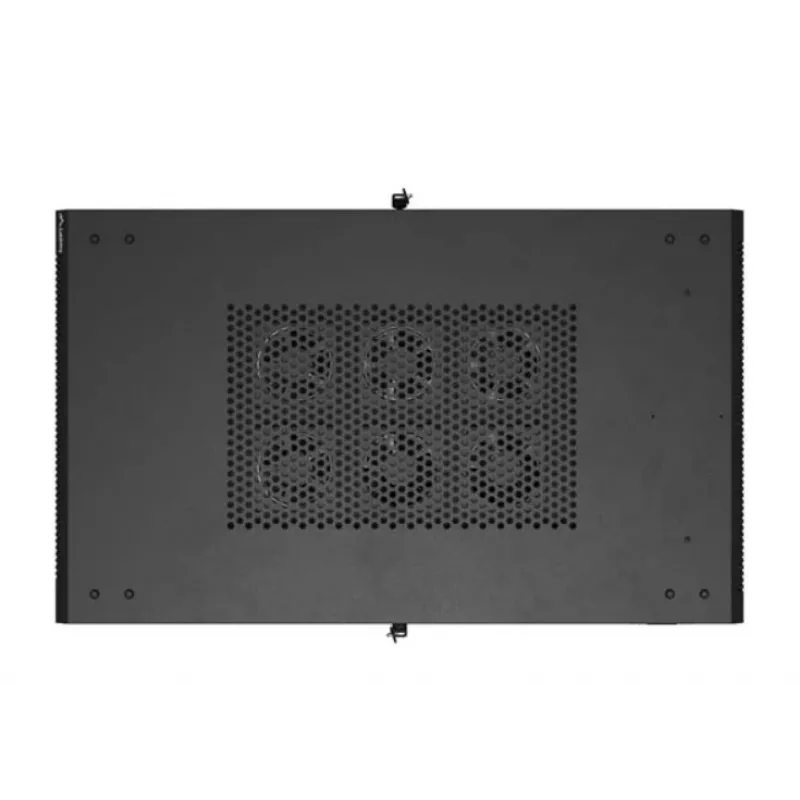19 colių stelažo spinta LANBERG FF01-6022-23B, 22U, 600×1000 mm, juoda, perforuotos durelės