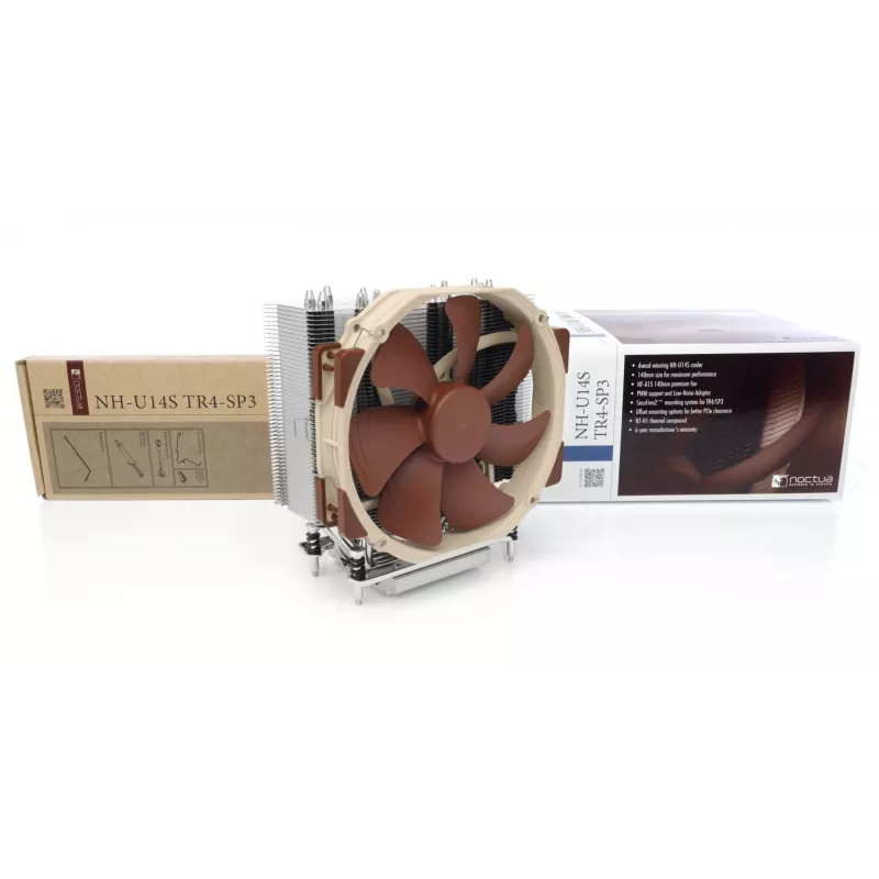 Aušintuvas procesoriui Noctua NH-U14S TR4-SP3 — 140 mm ventiliatorius, lizdas TR4/SP3, 165 mm aukštis, 1.03 kg