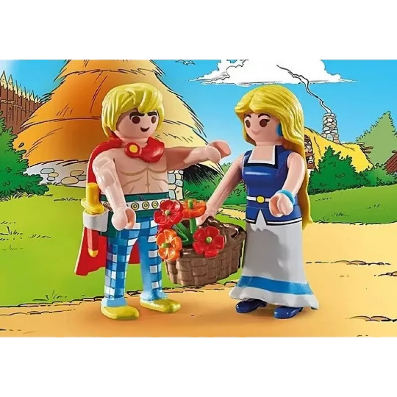 PLAYMOBIL Asterix Tragicomix ir Falbala Įsimylėjėlių pora iš Asterix visatos | Žaislas vaikams nuo 5 metų | 71544