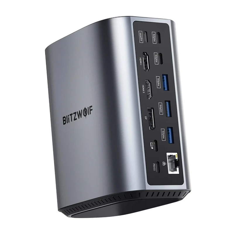 Dokų stotelė BlitzWolf BW-TH15 17v1 — 2x HDMI, DisplayPort, 4x USB-C