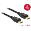 DeLOCK DisplayPort kabelis DisplayPort (kištukas) į DisplayPort (kištukas) 1,5 m 4K palaikymas juodas (85508)