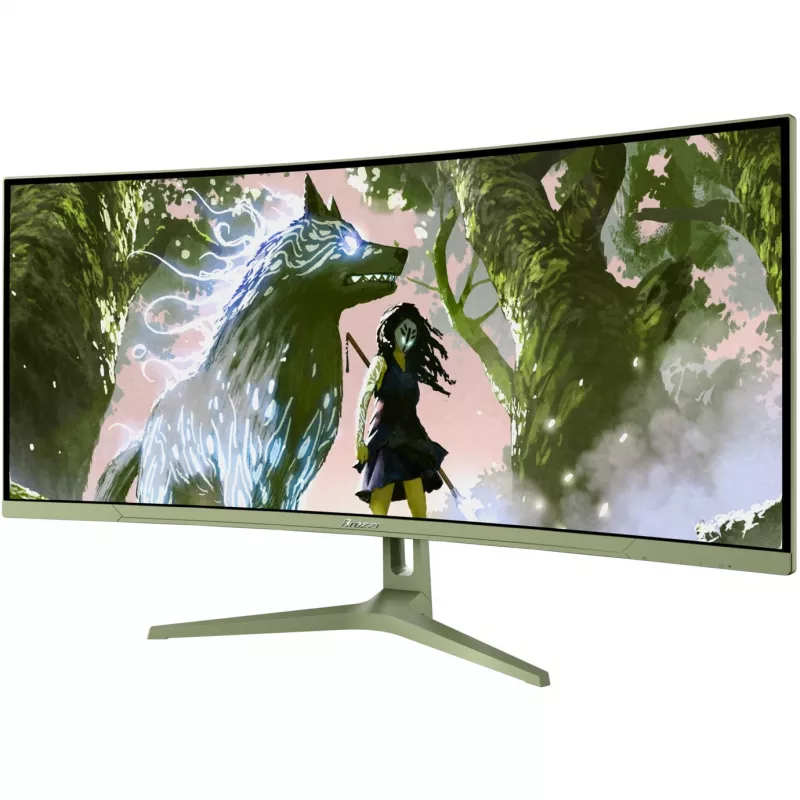 Išlenktas kompiuterio monitorius Arozzi Nova 34 colių (86,4 cm) 3440×1440 21:9 LED 1 ms Žalias