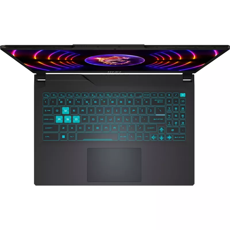 MSI Cyborg 15 A13VE-1005 žaidimų nešiojamasis, 15,6 colių FHD 144Hz, Intel Core i5-13420H, 16GB DDR5, 512GB SSD, NVIDIA GeForce RTX 4050, FreeDOS, juodas