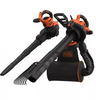 Kuprininis lapų pūstuvas Black & Decker BEBLV301-QS — 3000 W, oro greitis 206–404 km/h, 72 L maišas, 6 kg