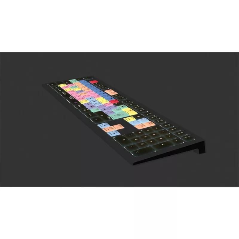 Logickeyboard Adobe Premiere Pro CC Astra 2 klaviatūra, universali USB, QWERTZ vokiškas išdėstymas, pilka