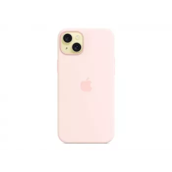 Silicone dėklas su MagSafe, skirtas iPhone 15 Plus – šviesiai rožinis